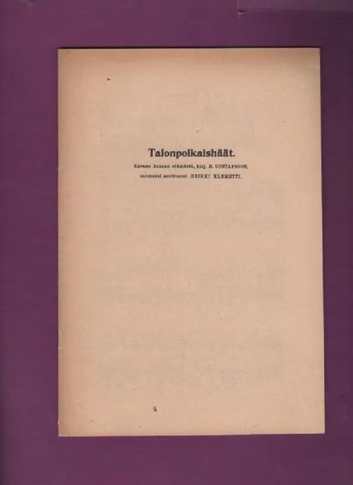 Talonpoikaishäät - Klemetti Heikki | Nettinuotti | Osta Antikvaarista - Kirjakauppa verkossa