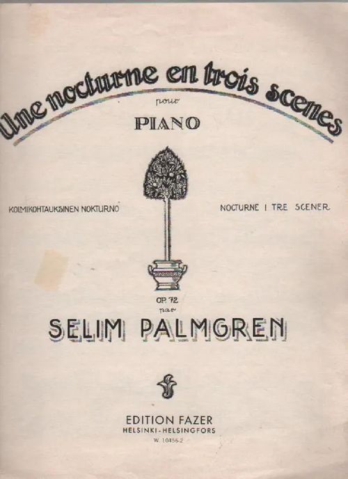 Kolmikohtauksinen Nocturno - Nocturne i tre Scenen - Palmgren Selim | Nettinuotti | Osta Antikvaarista - Kirjakauppa verkossa