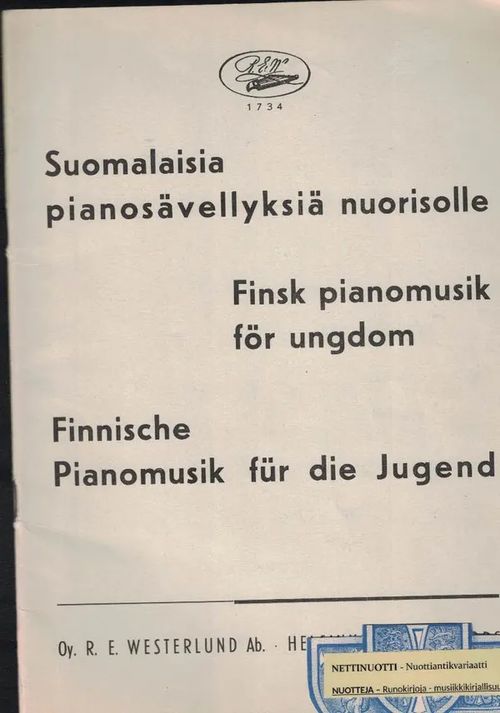 Suomalaisia pianosävellyksiä nuorisolle - Finsk pianomusik för ungdom - Finnische Pianomusik für die Jugend | Nettinuotti | Osta Antikvaarista - Kirjakauppa verkossa