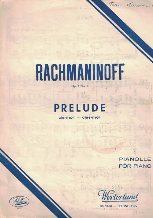 Prelude cis-moll, Op. 3 No1 - Rachmaninoff S. (Rachmaninov) | Nettinuotti | Osta Antikvaarista - Kirjakauppa verkossa