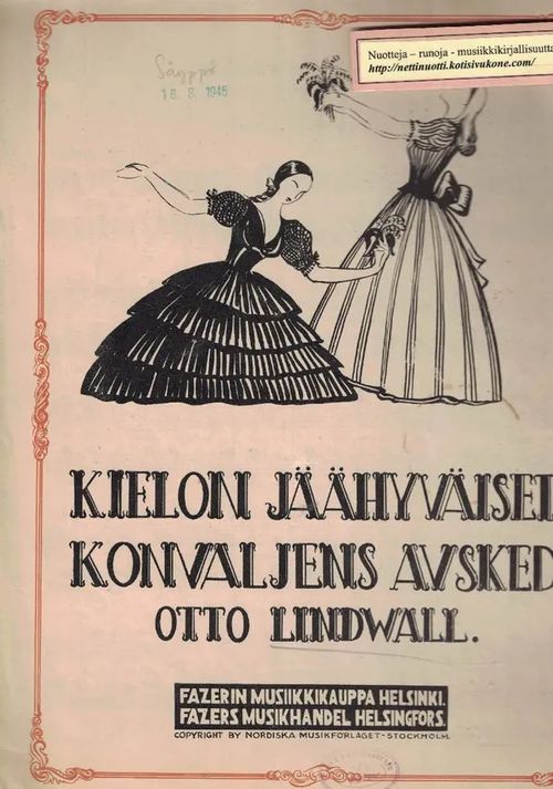 Kielon jäähyväiset - Lindwall Otto (Kerttu Mustonen, suom.) | Nettinuotti | Osta Antikvaarista - Kirjakauppa verkossa