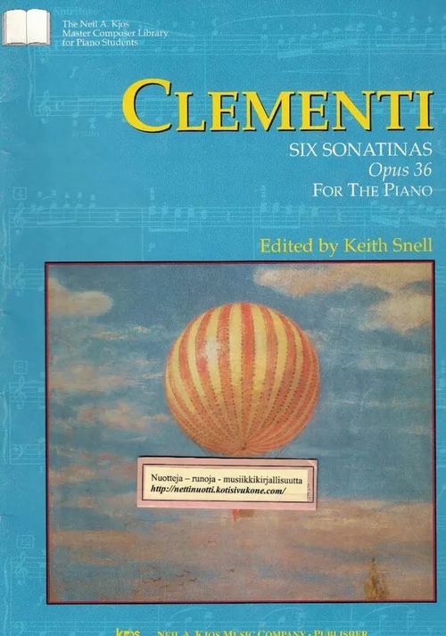 Six Sonatinas Op. 36 for the Piano - Clementi Muzio | Nettinuotti | Osta Antikvaarista - Kirjakauppa verkossa