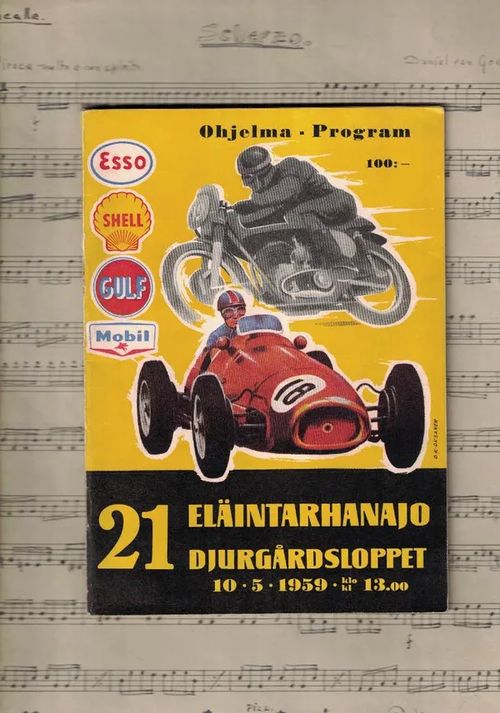 Eläintarhanajo 21 Ohjelma - Program 1959 | Nettinuotti | Osta Antikvaarista - Kirjakauppa verkossa