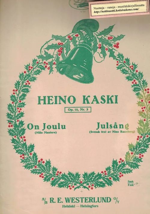 On Joulu - Julsång, Op. 18 Nr.3 - Kaski Heino (Niilo Mantere) | Nettinuotti | Osta Antikvaarista - Kirjakauppa verkossa