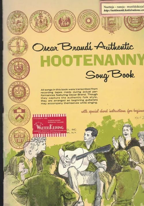 Oscar Brand's Authentic Hootenanny Song Book for Guitar | Nettinuotti | Osta Antikvaarista - Kirjakauppa verkossa