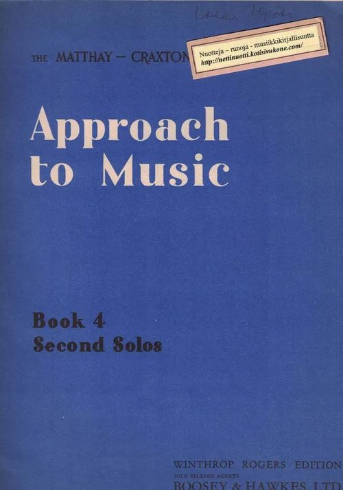 Approac to Music, Book Second Solos | Nettinuotti | Osta Antikvaarista - Kirjakauppa verkossa