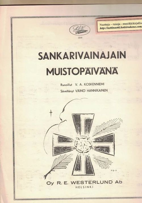 Sankarivainajain muistopäivänä - Hannikainen Väinö (V. A. Koskenniemi) | Nettinuotti | Osta Antikvaarista - Kirjakauppa verkossa