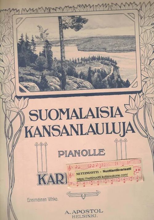 Suomalaisia kansanlauluja pianolle sovittanut Karl Ekman, Ensimmäinen Vihko  - Ekman Karl | Nettinuotti | Osta Antikvaarista - Kirjakauppa