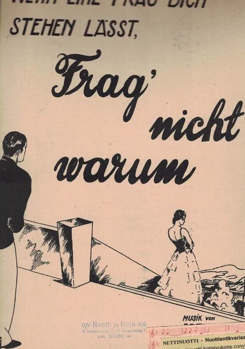 Wenn eine Frau dich stehen lässt, Frag nicht warum (Valse moderato) - Tatarinovitsch J.J. - Oleg Berting | Nettinuotti | Osta Antikvaarista - Kirjakauppa verkossa