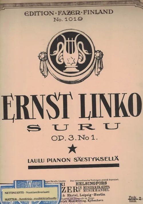 Suru Op. 3 No1 - Linko Ernst (Kanteletar) | Nettinuotti | Osta Antikvaarista - Kirjakauppa verkossa