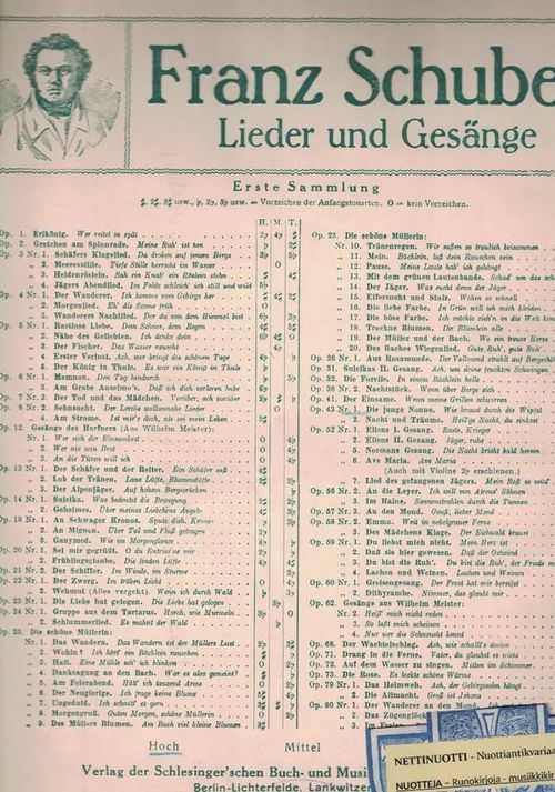 Lieder und Gesäng: Die junge Nonne, Ausgabe für Sopran - Schubert Franz | Nettinuotti | Osta Antikvaarista - Kirjakauppa verkossa