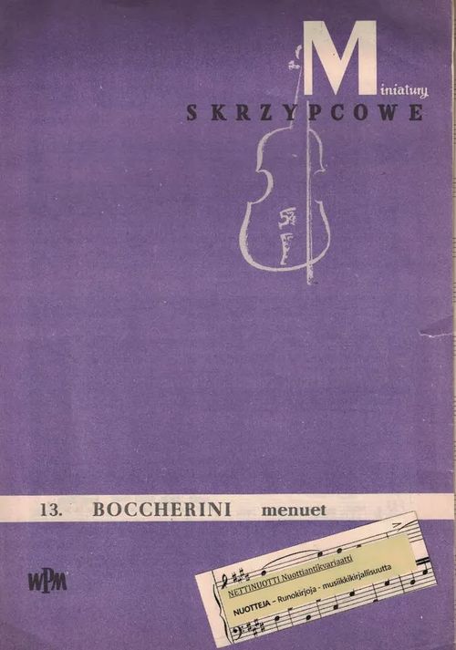 Menuet (viulu + piano) - Boccherini | Nettinuotti | Osta Antikvaarista - Kirjakauppa verkossa