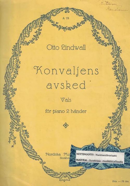 Konvaljens avsked (Kielon jäähyväiset) - Lindwall Otto | Nettinuotti | Osta Antikvaarista - Kirjakauppa verkossa