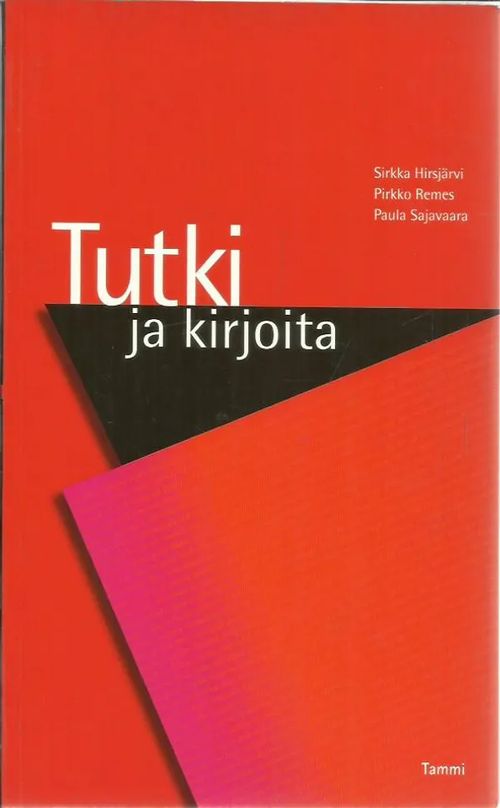 Tutki ja kirjoita - Hirsjärvi Sirkka, Remes Pirkko, Sajavaara Paula |  Antikvariaatti Oranssi Planeetta | Osta Antikvaarista -