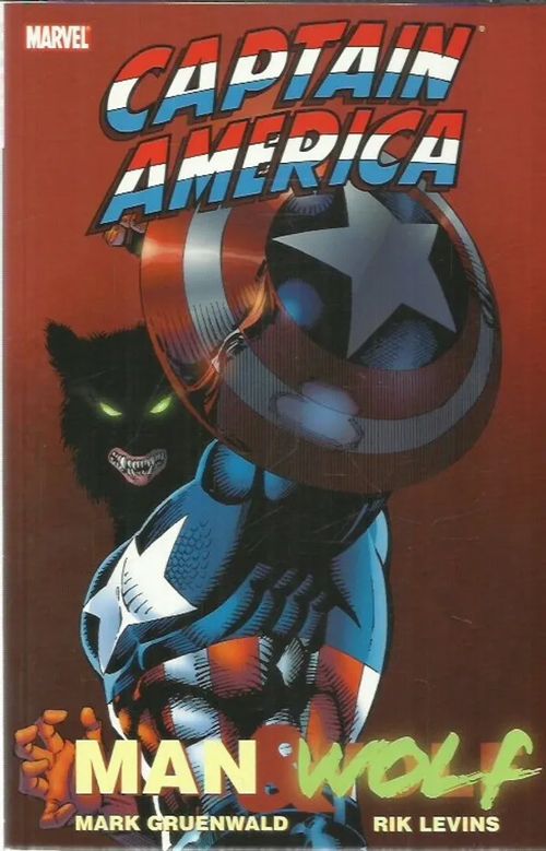 Captain America - Man &amp; Wolf - Gruenwald, Levins | Antikvariaatti Oranssi Planeetta | Osta Antikvaarista - Kirjakauppa verkossa