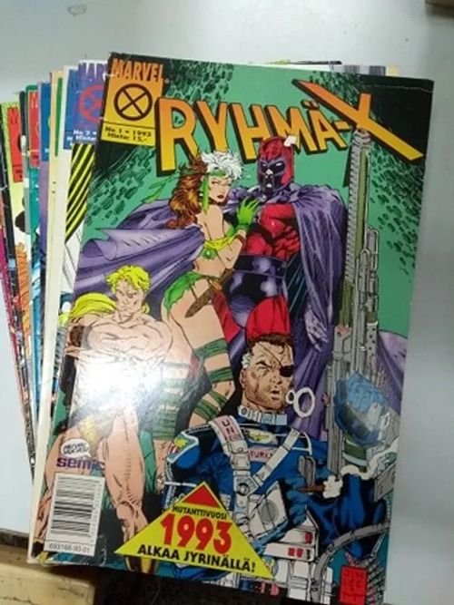 Ryhmä-X / X-Men 1993 1-12 + tilaajalahja X-Miehet (vuosikerran kaikki numerot) | Antikvariaatti Oranssi Planeetta | Osta Antikvaarista - Kirjakauppa verkossa