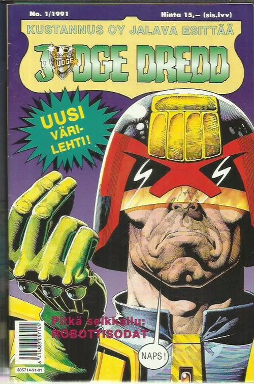 Judge Dredd 1-6 / 1991 ja 1-3 / 1992 [kaikki ilmestyneet lehdet] | Antikvariaatti Oranssi Planeetta | Osta Antikvaarista - Kirjakauppa verkossa