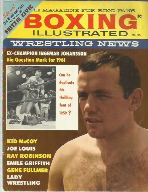 Boxing Illustrated - Wrestling News 1961 February | Antikvariaatti Oranssi Planeetta | Osta Antikvaarista - Kirjakauppa verkossa