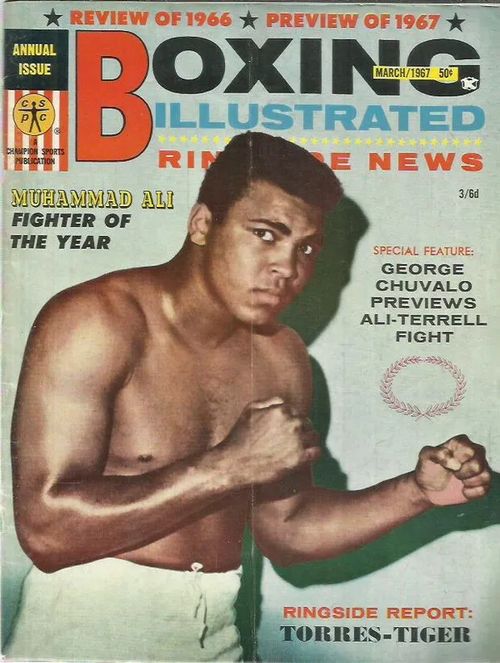 Boxing Illustrated - Ringside News 1967 March | Antikvariaatti Oranssi Planeetta | Osta Antikvaarista - Kirjakauppa verkossa