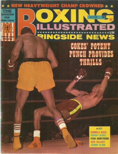 Boxing Illustrated - Ringside News 1968 July | Antikvariaatti Oranssi Planeetta | Osta Antikvaarista - Kirjakauppa verkossa