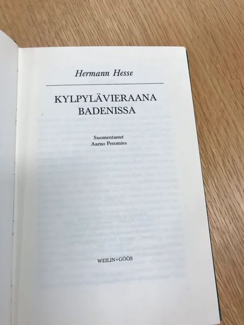 Kylpylävieraana Badenissa - Hesse Herman | Booksbymuni | Osta Antikvaarista - Kirjakauppa verkossa