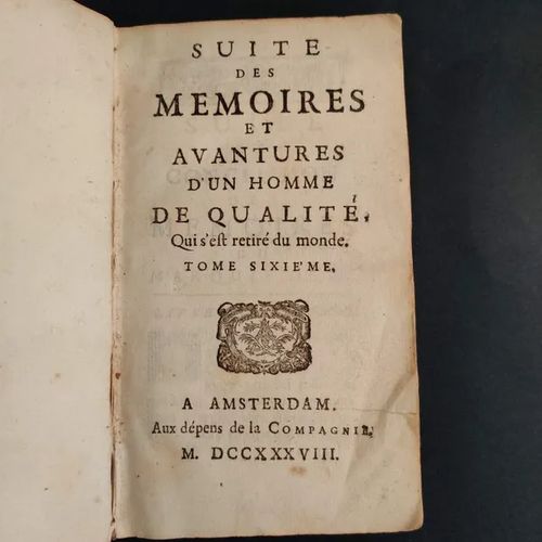 Suite des memoires et avantures d'un homme | Booksbymuni | Osta Antikvaarista - Kirjakauppa verkossa