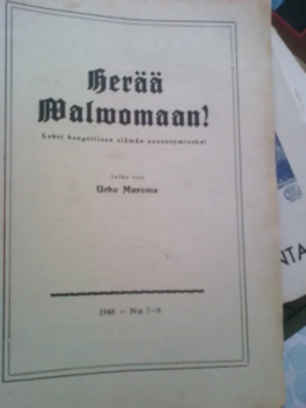 Herää palwomaan! Lehti hengellisen elämän syventymiseksi. Nro 11/1948 | Oulun Antikvariaatti Ky | Osta Antikvaarista - Kirjakauppa verkossa