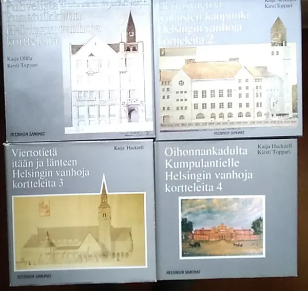 Helsingin vanhoja kortteleita 1-4 Puhvelista punatulkkuun, Herrasväen ja työläisten kaupunki, Viertotietä itään ja länteen, Oihonnankadulta Kumpulantielle - Ollila, Kaija ym. | Antikvariaatti Kirjakari | Osta Antikvaarista - Kirjakauppa verkossa