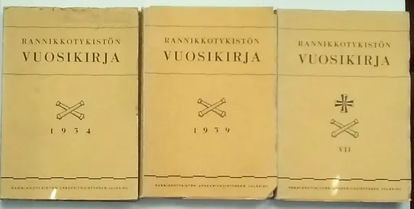 Rannikkotykistön vuosikirja 1934 + 1939 + VII ( 1942) | Antikvariaatti Kirjakari | Osta Antikvaarista - Kirjakauppa verkossa