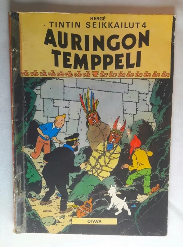 Tintin seikkailut 4 - Auringon temppeli - Hergé | x | Osta Antikvaarista - Kirjakauppa verkossa