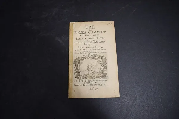 Tal om finska climatet och dess fölgder, i landets hushållning - Gadd Pehr Adrian | Väinämöisen Kirja Oy | Osta Antikvaarista - Kirjakauppa verkossa