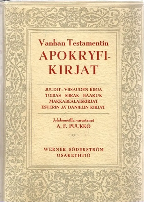 Vanhan testamentin apokryfikirjat | Turun Antikvariaatti | Osta Antikvaarista - Kirjakauppa verkossa