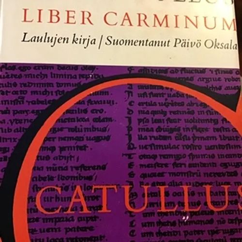 Liber carminum - Laulujen kirja - Catullus | Aseman divari | Osta Antikvaarista - Kirjakauppa verkossa