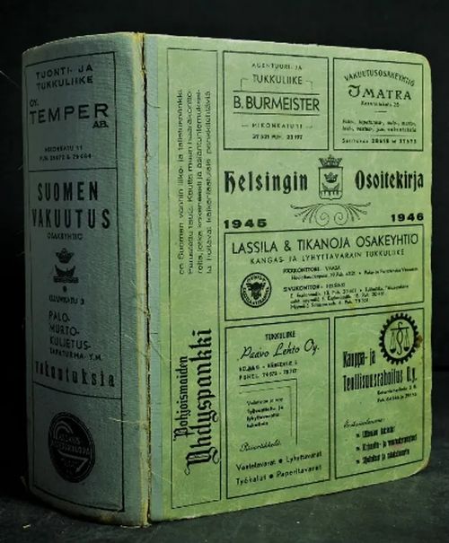 Helsingin osoitekirja 1945-1946 | C. Hagelstam Antikvariaatti | Osta Antikvaarista - Kirjakauppa verkossa