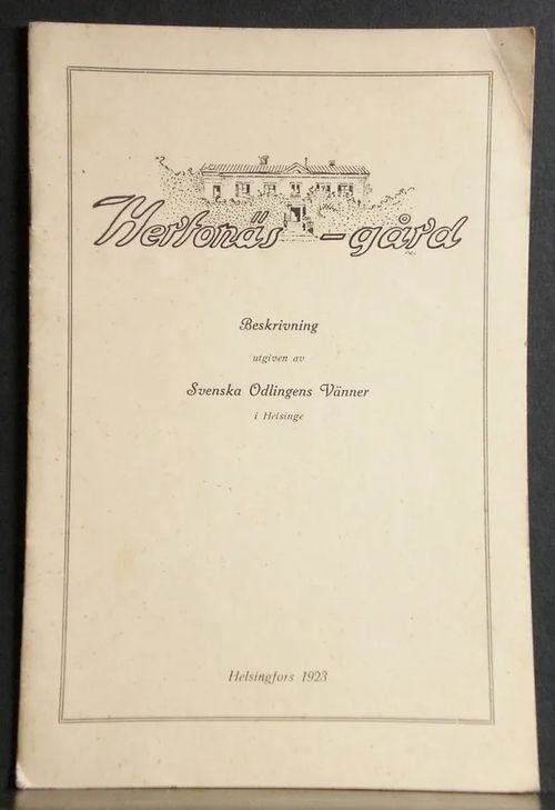 Hertonäs gård - Jörgensen Arne | C. Hagelstam Antikvariaatti | Osta Antikvaarista - Kirjakauppa verkossa