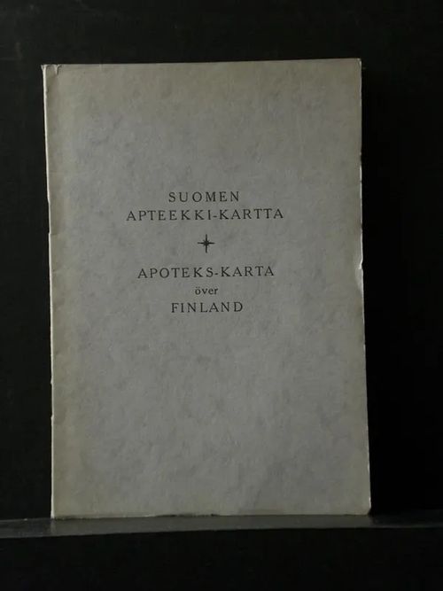 Suomen apteekki-kartta. Apoteks-karta över Finland | C. Hagelstam Antikvariaatti | Osta Antikvaarista - Kirjakauppa verkossa