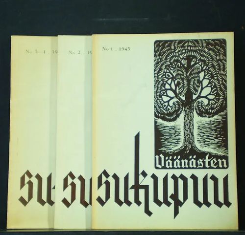 Väänästen sukupuu No.I-III ( 1, 2 , 3-4). 1; Pääsiäisenä. 2. Juhannuksena. 3-4, Kekrinä - Väänänen Oskari | C. Hagelstam Antikvariaatti | Osta Antikvaarista - Kirjakauppa verkossa