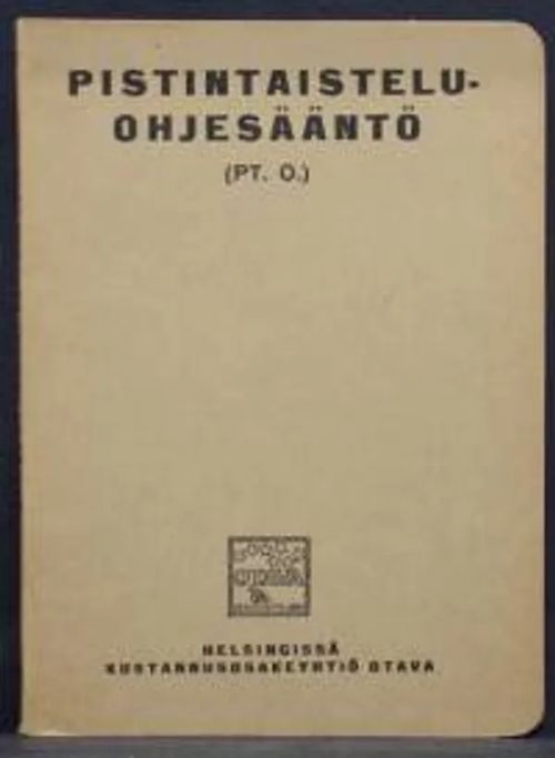 Pistintaisteluohjesääntö (PT. O.) | C. Hagelstam Antikvariaatti | Osta Antikvaarista - Kirjakauppa verkossa