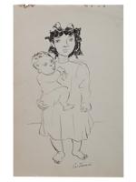 BRAZILIAN INK PAINTING AFTER CANDIDO PORTINARI