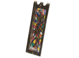 A GLASS MEZUZAH SIGNED BY NOAM NAIM BASSON