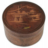 A VINTAGE JAPANESE CARVED WOOD COASTERS IN A BOX PIC-2