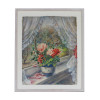 A MIDCENTURY FLOWER POT PAINTING SIGNED PIC-0