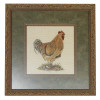 PAIR OF RUSSIAN EMBROIDERIES OF ROOSTERS FRAMED PIC-3