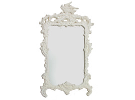 VINTAGE ROCOCO STYLE LARGE HAND CARVED MIRROR