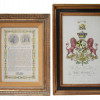 TWO FRAMED ANTIQUE ETCHINGS PIC-0