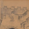 SALISBURY HIGH STREET GATE 1930S PENCIL DRAWING PIC-5