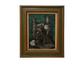 VINTAGE OIL PAINTING STILL LIFE SIGNED BY DANTON