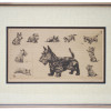 AN ORIGINAL AMERICAN ETCHING DOG BY DIANA THORNE PIC-0