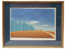 A FRENCH SURREAL LITHOGRAPH BY FRED ZELLER