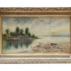 A W. KEENAN OIL ON CANVAS SEASCAPE PAINTING PIC-0